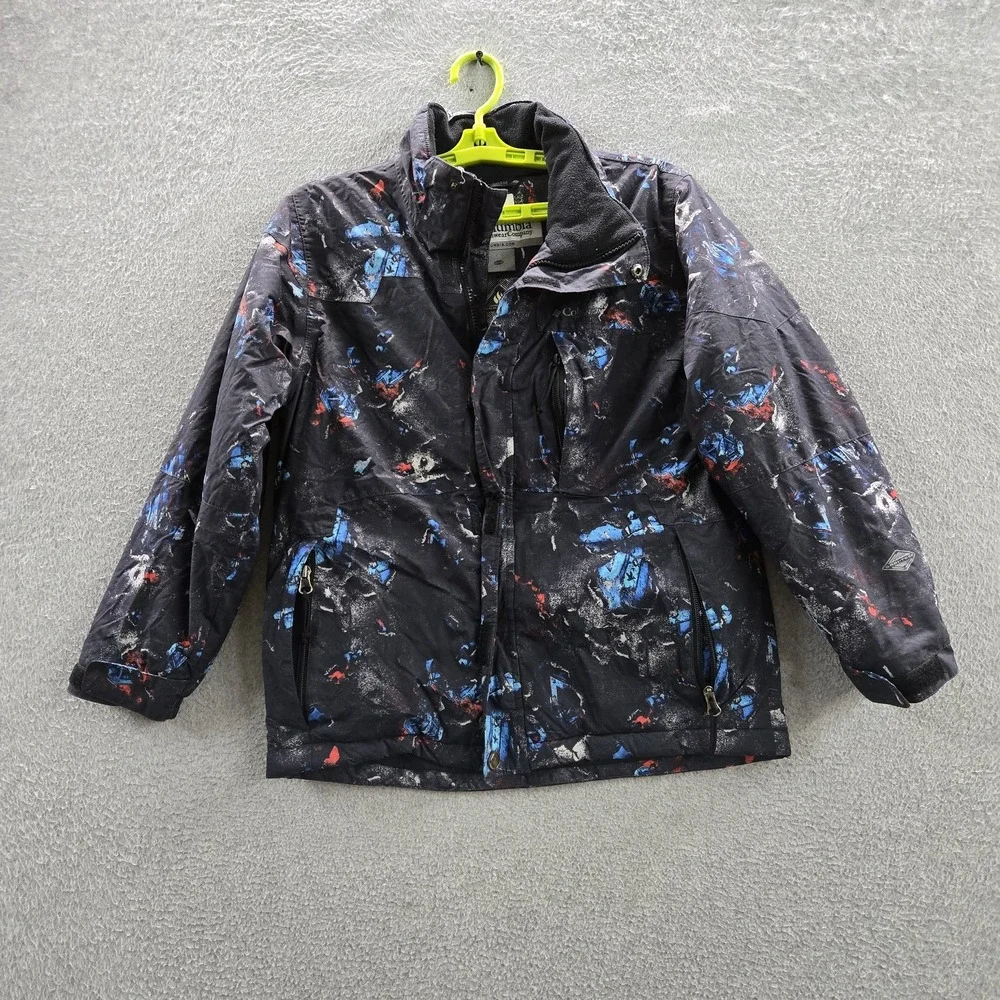 Columbia Boys Jacket 10/12 YOUTH Black Nylon Polyester Graphic Omni-Heat READ